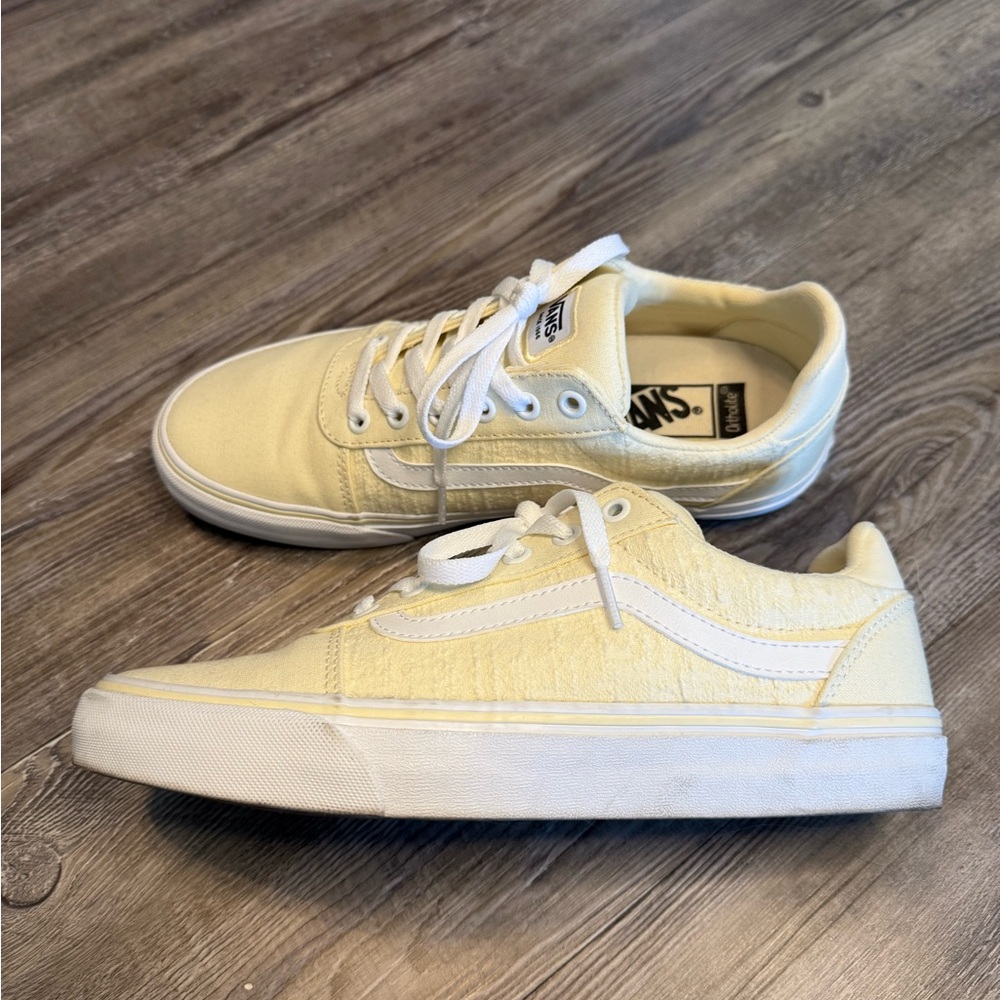EUC Vans Ward DX Skate Shoes Women Size 9.5 Yellow - Picture 8 of 11